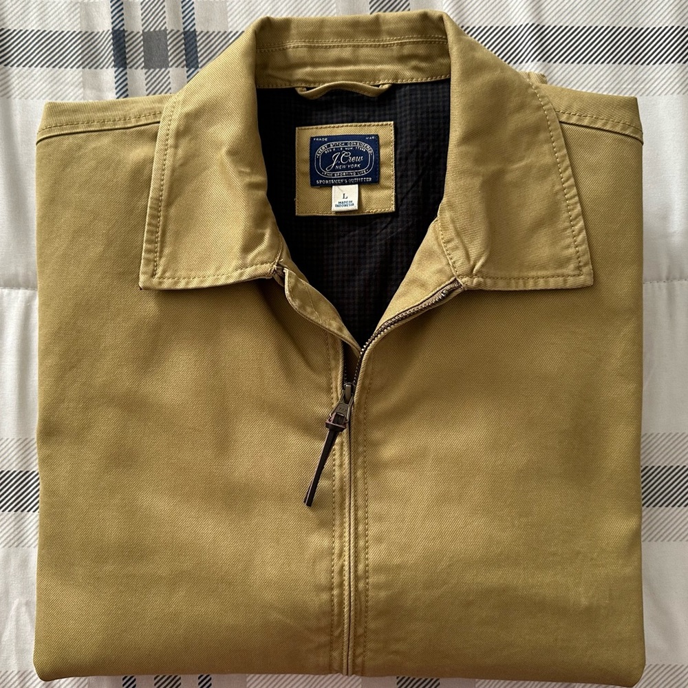 J.CREW HARRINGTON JACKET IN COTTON TWILL